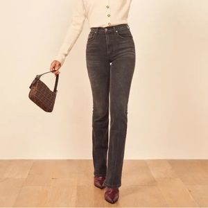 Reformation Black Boot Cut Pants